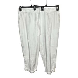 Talbots Roll Tab Elastic Ankle Cruise Summer Pants Size 20 Petite Plus New